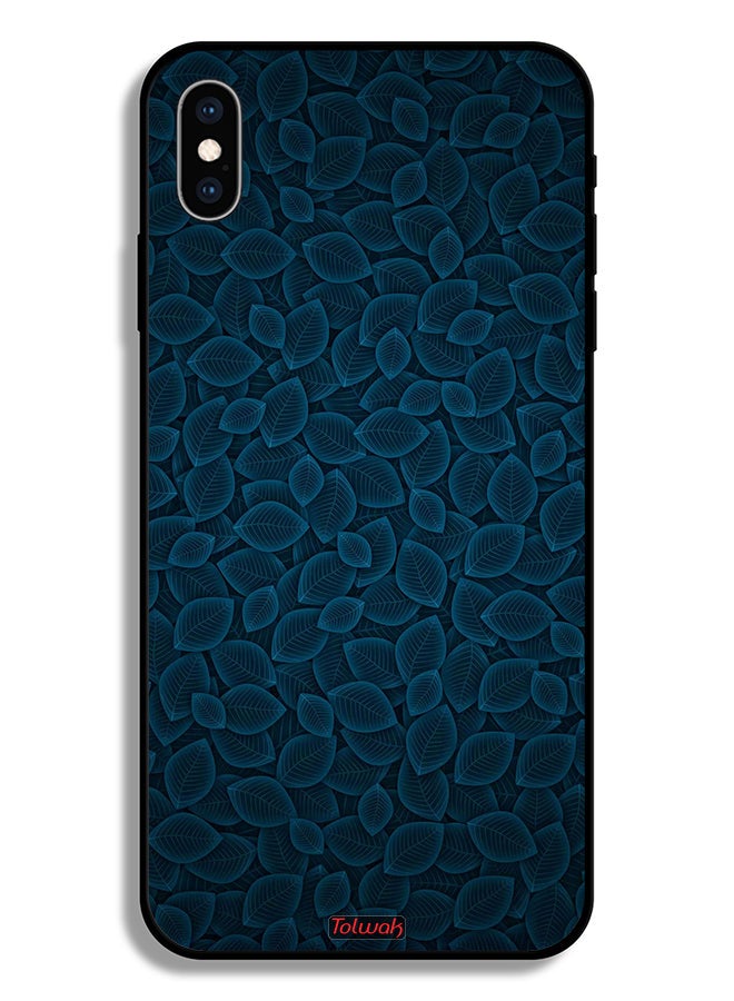 Tolwak Apple iPhone XS Max Protective Case Digital Art Leaves Pattern - Image 2