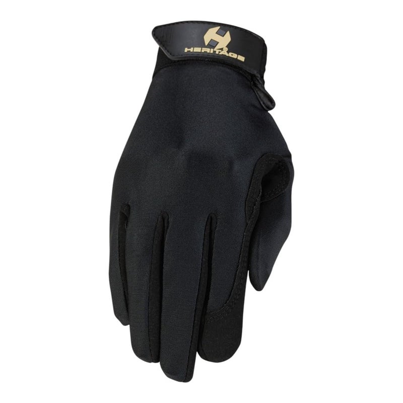 Heritage Performance Gloves Heritage Products unisex adult Classic horse riding gloves Black 6 US - Image 2