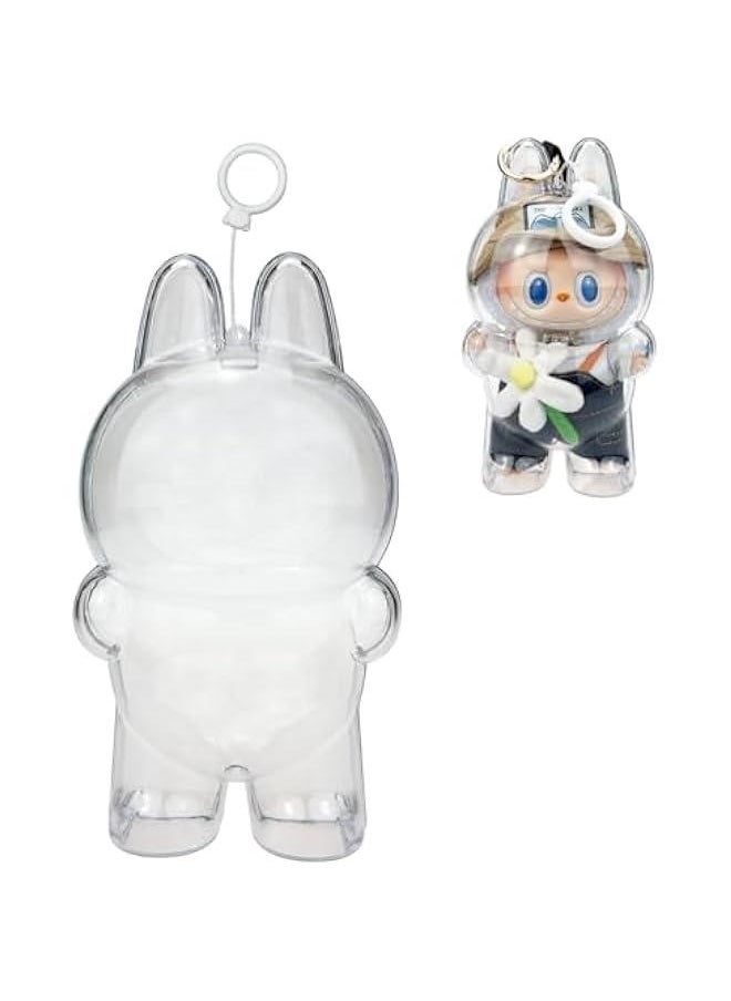 Arabest Protective Case for LABUBU Fall in Wild/ Let's Checkmate, Display Box Hard Cover Accessories with Keychain for Exciting Macaron with Costumes (Acrylic Case Only)  - Image 1