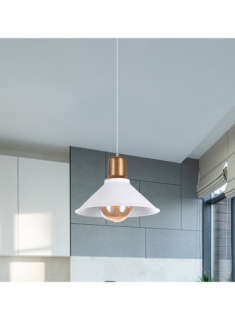 معلقة جاكس 1 لمبة | حديث ديكور LED E27 معلقة مصباح سقف اضاءة داخلية مصباح معلق دلاية سقف مودرن | مناسبة لأي غرفة | | اللون: أبيض | المقاس: 70x21x70 سم