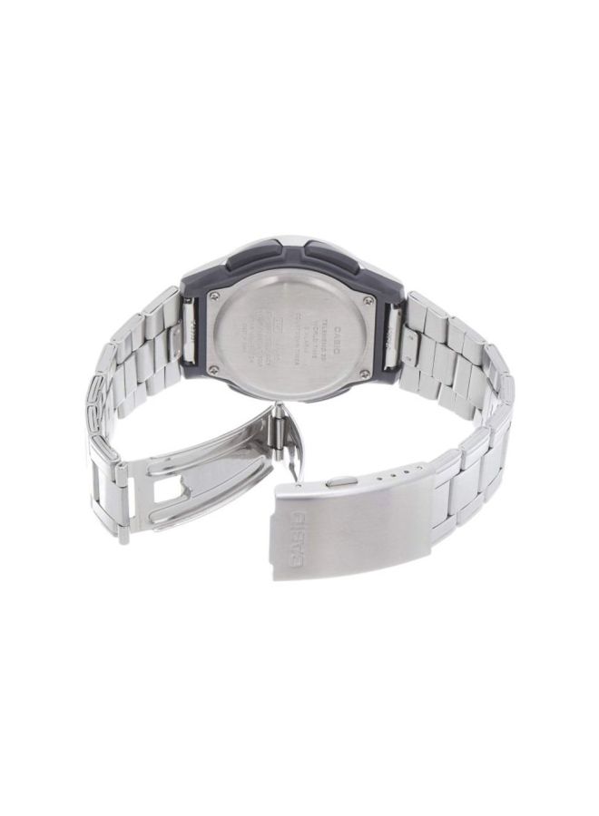 CASIO Men Illuminator Water Resistant Analog & Digital Watch AW-80D-1AVDF - 40 mm - Silver - Image 2