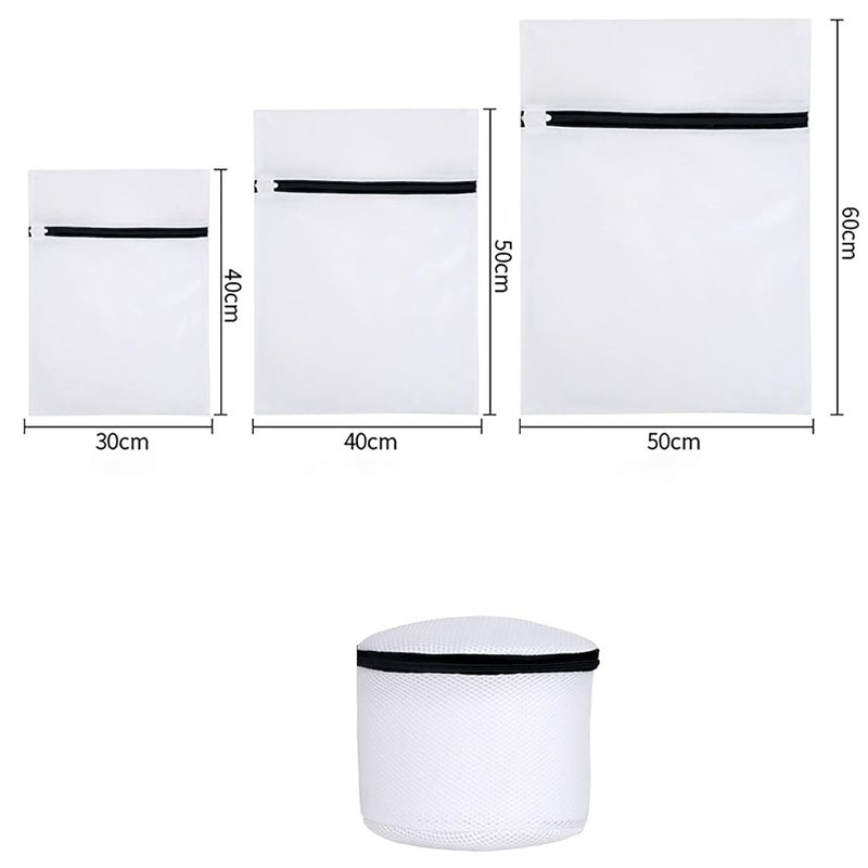 NHSK Enterprise NHSK ENTERPRISE Mesh laundry bags Washing Bag with zip lock use for home traveling camping Durable Delicates Bag for Washing Machine for Socks Bra Mask Underwear Travel Storage Bag4 pcs  - Image 2