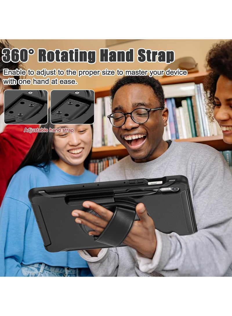 عام "حافظة أطفال لوحي جالاكسي تاب S10 FE 2025/S9 FE 2023 مقاس 10.9 بوصة - غطاء متين مضاد للصدمات مع حامل دوار 360 درجة ورباط يدوي للحماية من السقوط" - Image 3