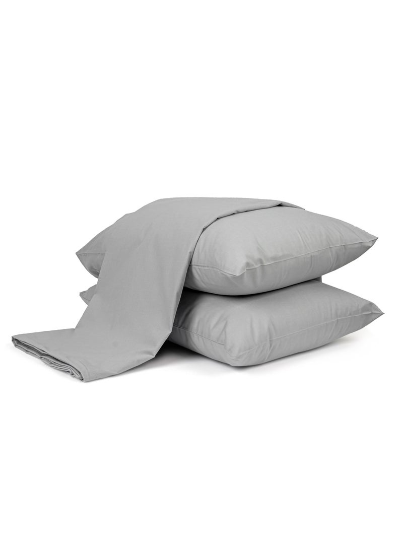 Home of linens طقم ملاءات مسطحة رمادي 180×260  - Image 1