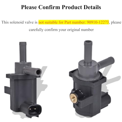 PANNUOSCS Vacuum Vapor Canister Purge Valve Solenoid Fit for 2004 2005 2006 2007 2008 Toyota Corolla/Highlander/Sienna/Avalon Vapor Canister Purge Solenoid for 3.0L 3.3L 3.5L Replace#90910-12259 - Image 5