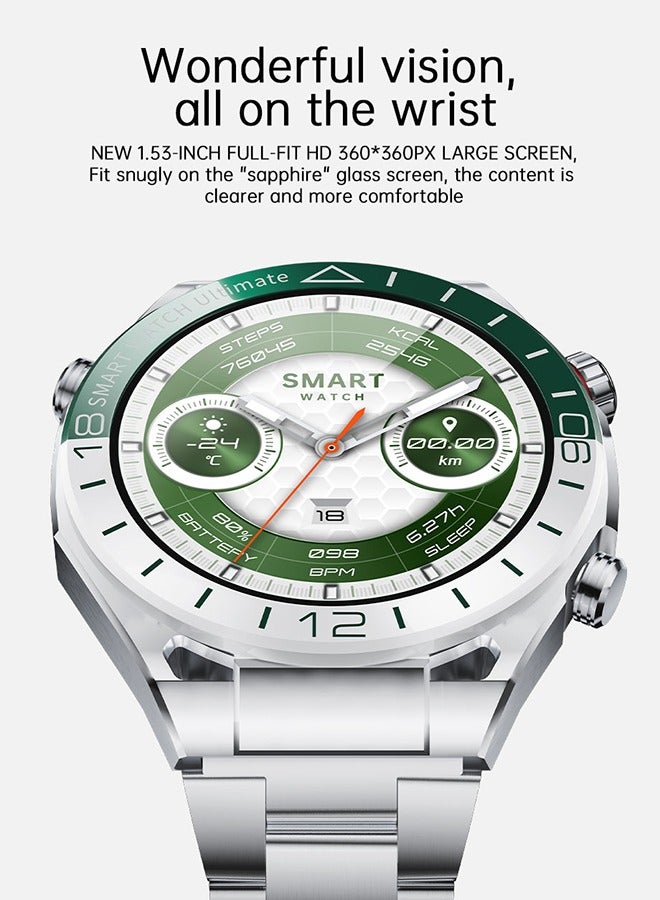 رولستيمي الساعات الذكية للرجال النساء متوافق مع هواتف آيفون أندرويد ، 1.53 " ساعة ذكية بلوتوث دعوة جهاز تعقب للياقة البدنية مع متعددة الرياضة مراقب معدل ضربات القلب عداد الخطى النوم المقتفي - Image 3