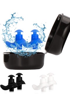 SYOSI 3 Pairs Swimming Ear Plugs Professional Waterproof Reusable Silicone Earplugs for Showering Surfing Snorkeling and Other Adults Water Sports Kids  - Image 1
