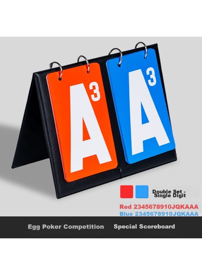 Dechen Guandan Special Scoreboard, Compeion Playing Cards, Score Counter, Guandan Scoring Device, Scorekeeping Tool, Points Comparison Flip Card Scorekeeper - Image 1