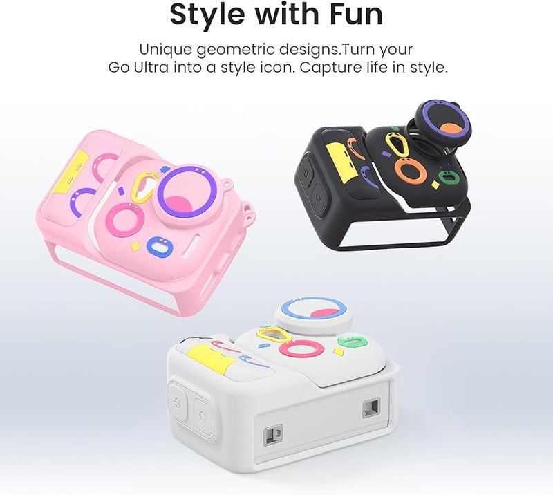 Insta360 Go Ultra Shockproof Silicone Case Detachable Cover With Lanyard Black - Image 4