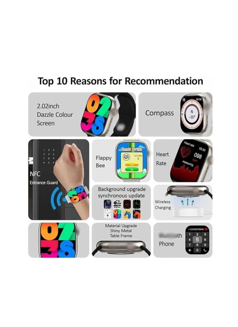 X9 ULTRA 2 Series 9 Wearfit Pro (2024) SmartWatch 2.2 Inch SUPER AMOLED Display 480X320 Open AI Chat GPT GPS NFC Bluetooth V5 Call Wireless Charger