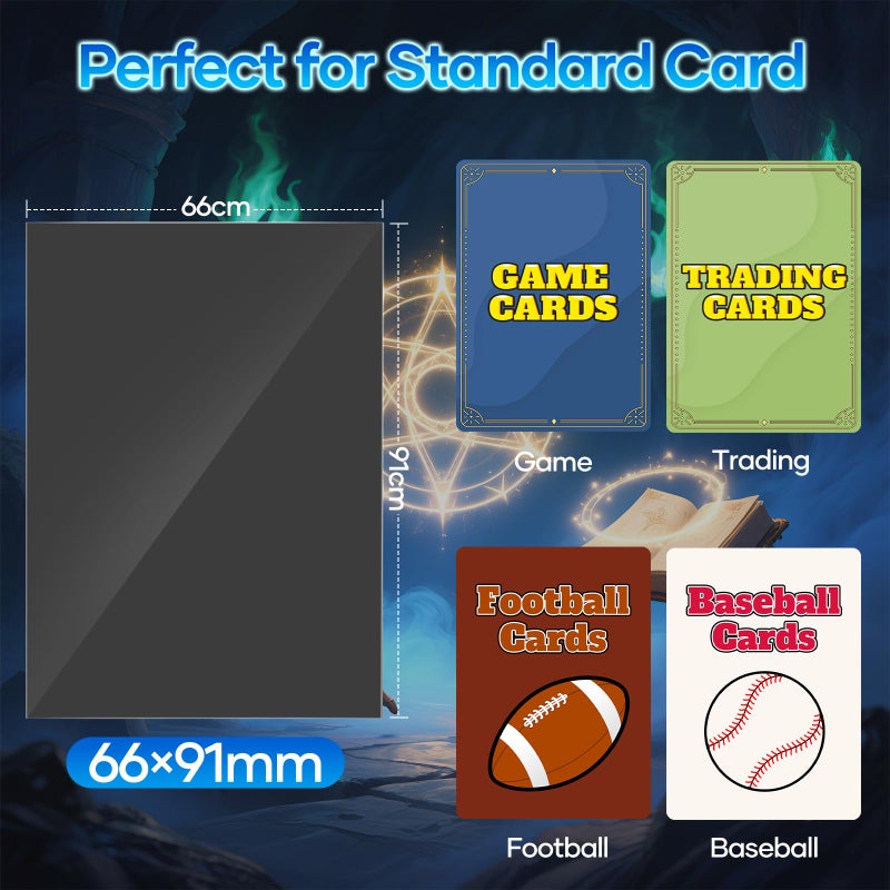 Mlikero 1000 Counts Black Card Sleeves, Matte Card Sleeve Deck Card Protectors, Trading Card Sleeves Fit for MTG, TCG and Sports Cards - Image 5