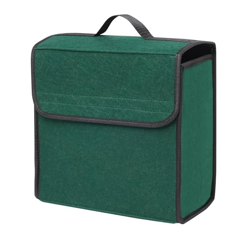 JVCV® Car Trunk Boot Organizer, Car Storage and Organizer Anti Slip Car Accessories Organizer for Car, Suv, Sedan, Truck, Minivan Anti Slip Bottom (Small - Green) - Image 1