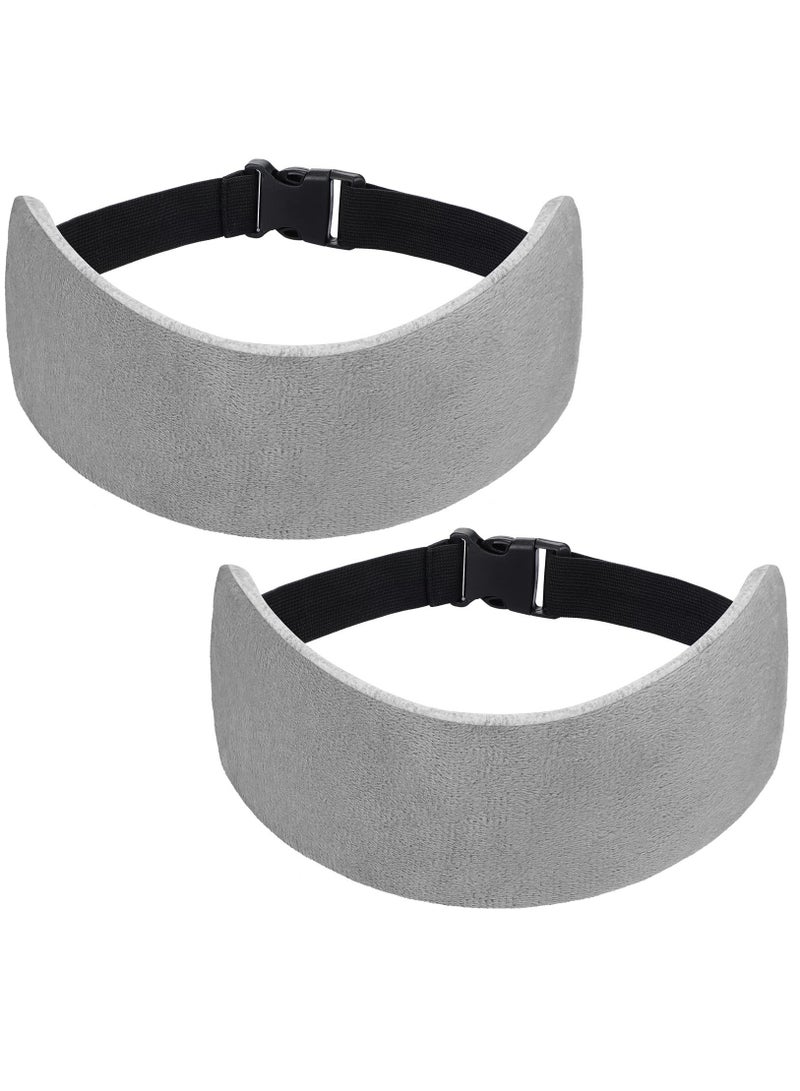 Excefore Travel Pillow for Sleeping Airplane, 2 Sets Headrest Travel Pillow Neck Pillow for Airplane Travel Functional Airplane Head Straps Neck Brace for Sleeping on Airplane Car, Gray - Image 1