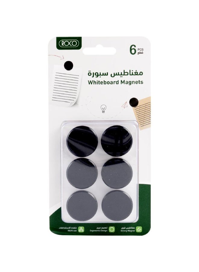 مغناطيس المجلس دائري 3 سم أسود