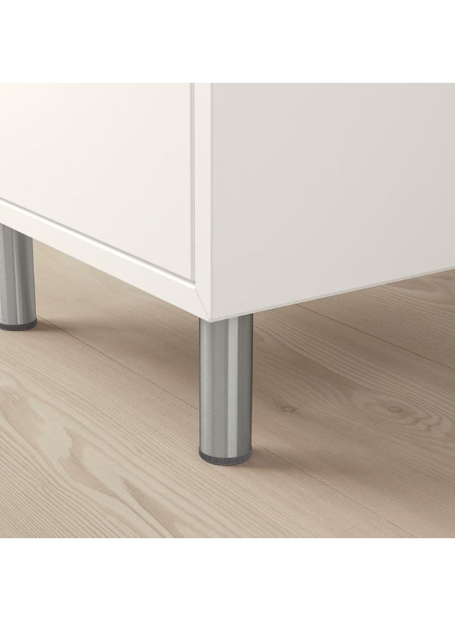 Metal Furniture Leg – Silver Colour, 10 cm | Strong Steel Support Leg for Cabinets, Sofas, Tables & TV Units 4/packs - Image 2