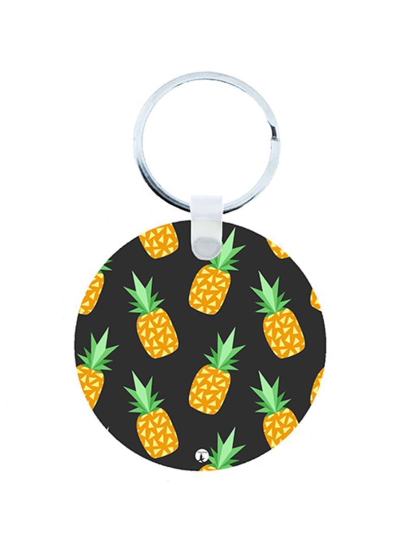 RKN Pineapples Wooden Keychain