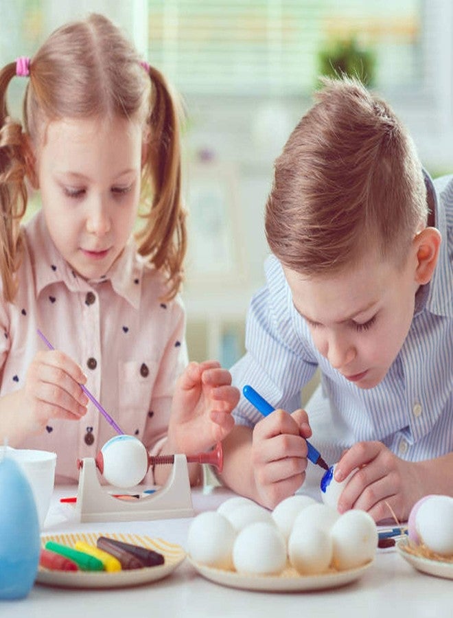 DIYASY Easter White Fake Eggs,30 Pcs Plastic Egg with Ribbon for Kids Craft Making and Easter Tree Ornaments - Image 4