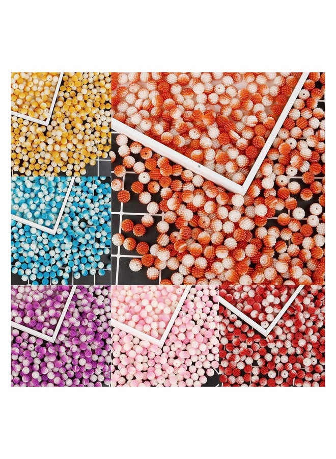 Color Bayberry Acrylic Beads, Handmade Material for DIY Hair Accessories, DIY Crafts Headwear Accessories, 50pcs, 10mm (Pack of 200pcs 50x4, Mixed/Random Colors)  - Image 1
