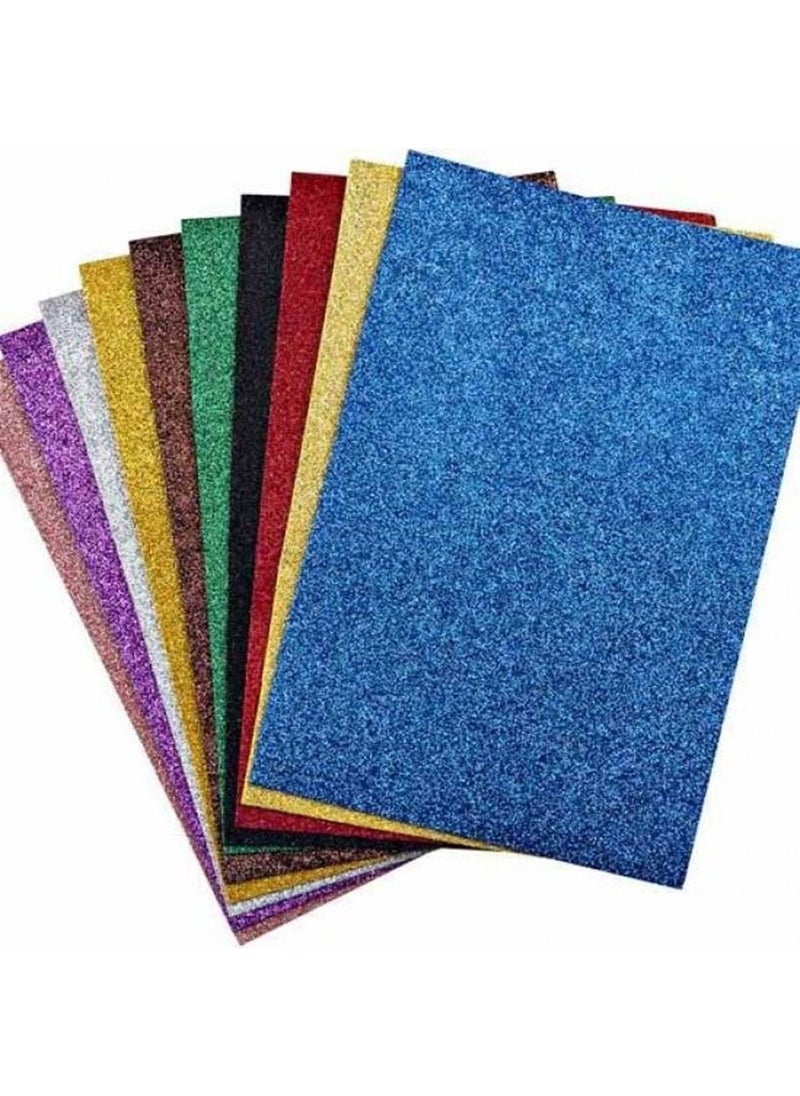 Ticon A4 Glitter Adhesive Eva 40 Pieces 20 x 30 cm Blue  - Image 3