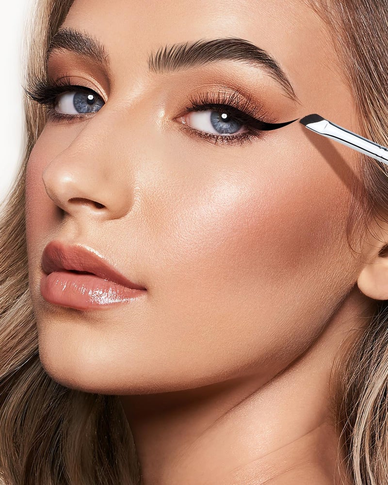 EIGSHOW Eyeliner Brush, EIGSHOW Sickle Angled Gel Eyeliner Makeup Brush for Precise Eye Liner, Eyebrow, Eyelid with Ultra Thin Curved Vegan Bristles (E865) - Image 5