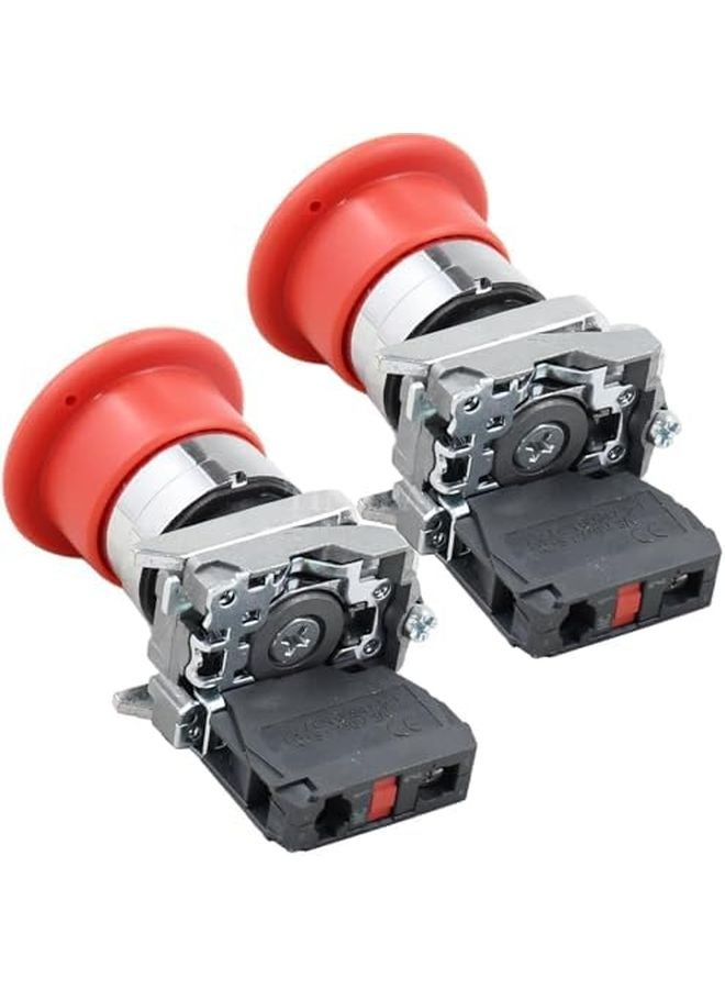 مفتاح التوقف الطارئ مغلق عادةً التشغيل اليدوي 2 قطعة لرافعة مقصية JLG - Image 2