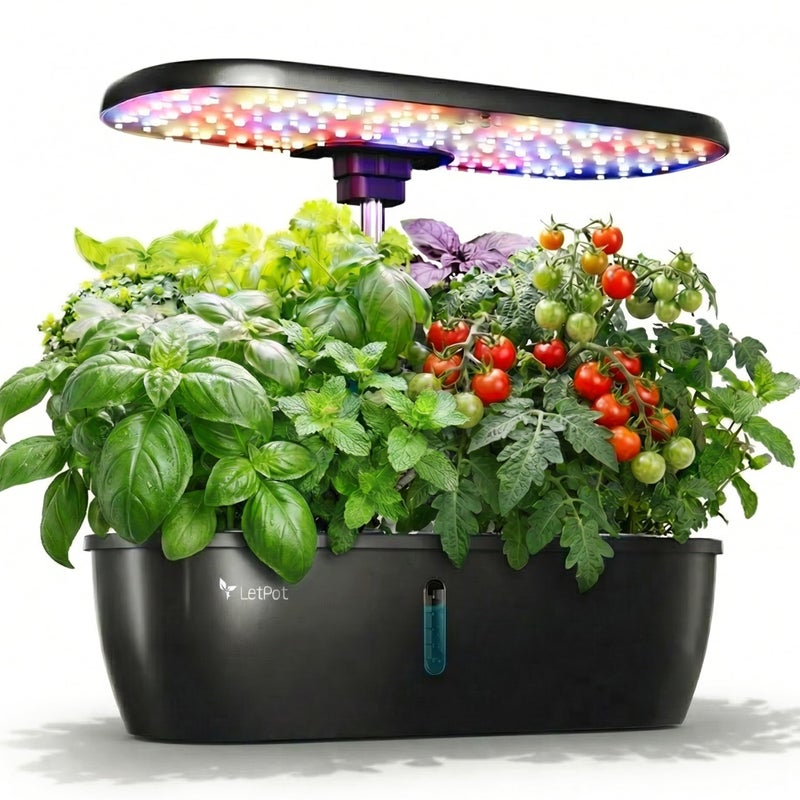 LETPOT Hydroponics Growing System, 12 Pods Indoor Herb Garden Kit with 24W LED Grow Light, 5.5L Water Tank & 16" Adjustable Height, Smart Indoor Gardening System for Kitchen, Home & Gift - Image 1