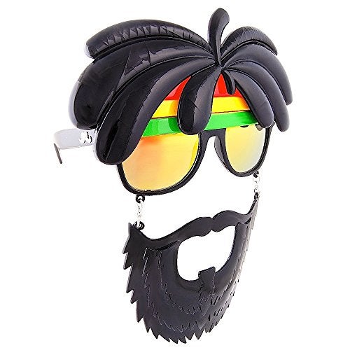 Sun-Staches Rasta Sunglasses Costume Party Favors UV400 One Size Fits Most - Image 1