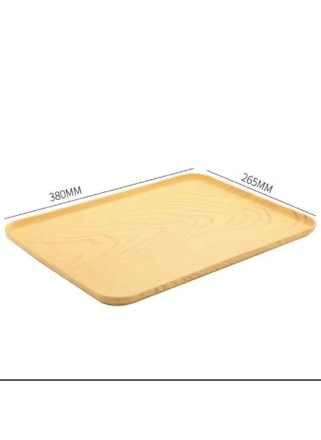 Generic Wooden serving tray set, bamboo wood material, 3-piece set, different sizes: 24 x 17 cm 31 x 22 cm 38 x 26.5 cm  - Image 5