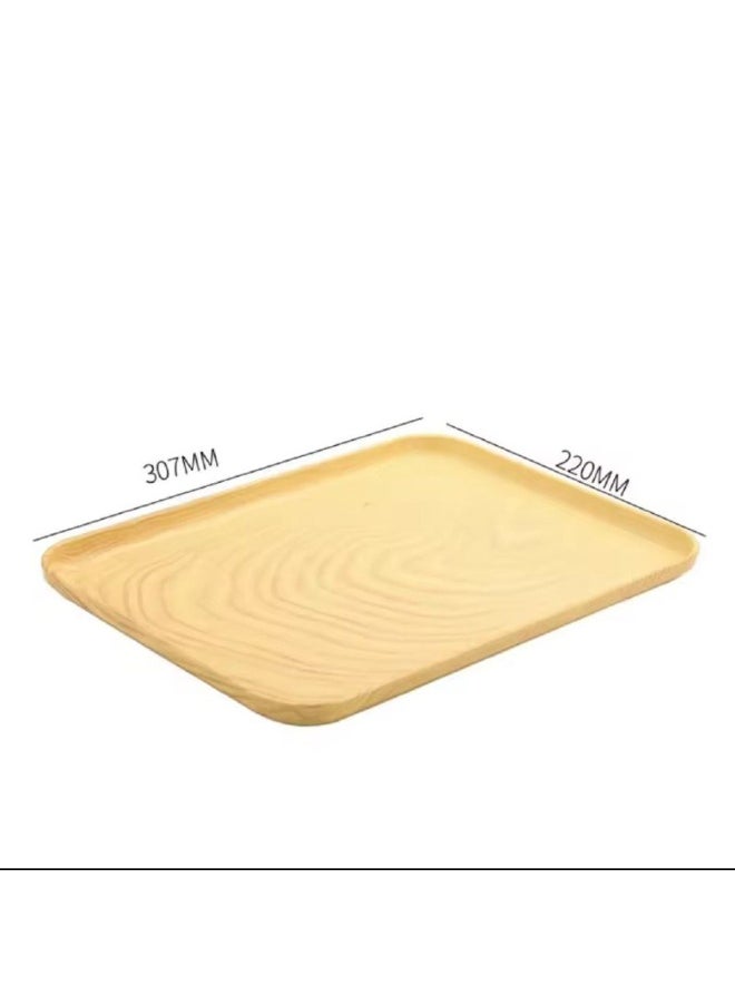 Generic Wooden serving tray set, bamboo wood material, 3-piece set, different sizes: 24 x 17 cm 31 x 22 cm 38 x 26.5 cm  - Image 4