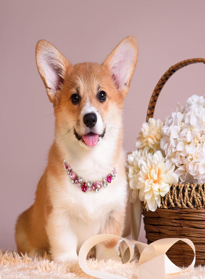 HOWWFALY Dog Collar and Cat Collar Gold Chain Necklace Stainless Steel Adjustable Pink Diamonds Collar with Cute Pet Paw for Small Medium Pets Cats Dogs Kitten Puppy(Pink, S) - Image 5