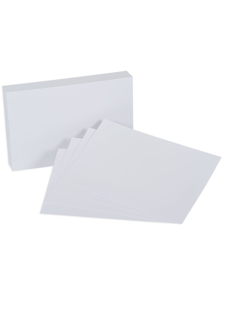 FIS Record/Index Cards, 2 Side Plain, Size 5X3"(12.7x7.62cm) 180gsm, 100 Sheets, Color White-FSIC53-180PWH - Image 1