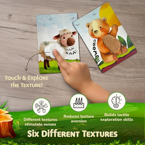 The Curious Bees - Animals Touch & Feel Textured Sensory Cards | 12 Animals & 6 Textures to Enhance Sensory, Cognitive, Spatial & Hand Eye Co-Ordination in Kids - Image 3