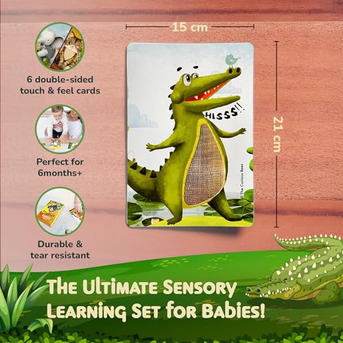 The Curious Bees - Animals Touch & Feel Textured Sensory Cards | 12 Animals & 6 Textures to Enhance Sensory, Cognitive, Spatial & Hand Eye Co-Ordination in Kids - Image 5