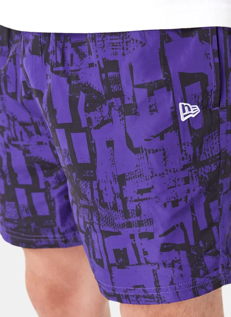 NEW ERA Men's NBA Los Angeles Lakers Allover Print Shorts