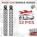 Rotatingpals 32 Pcs Checkered Bubble Wands Black and White Checkered Bubble Wand Race Car Party Favors for Adult Summer Activity Race Car Birthday Goodie Bag Stuffers Gifts Wedding Supplies - Image 4