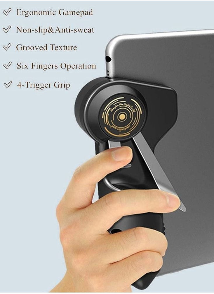 XICEN - Mobile Game Controller For iPad/Tablets, Six Finger Game Joystick Handle Aim Button L1R1 Shooter Gamepad Trigger - Image 1