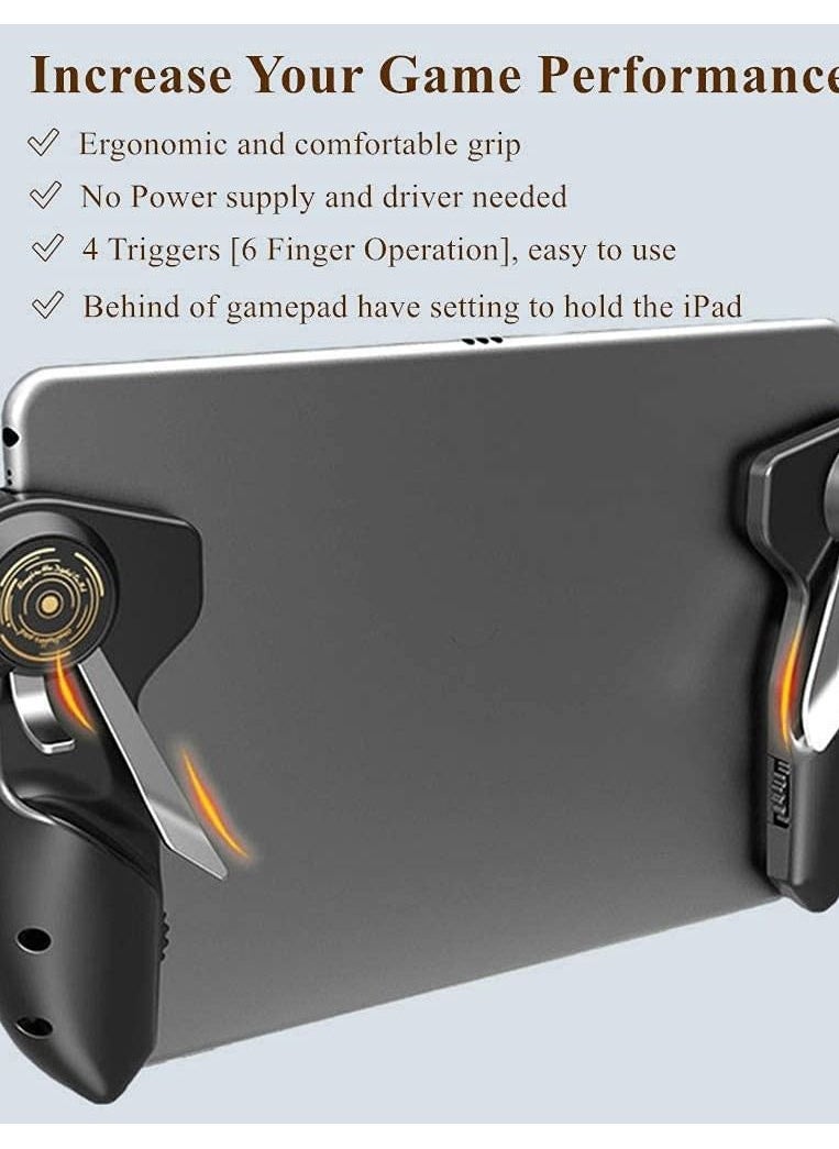 XICEN - Mobile Game Controller For iPad/Tablets, Six Finger Game Joystick Handle Aim Button L1R1 Shooter Gamepad Trigger - Image 1