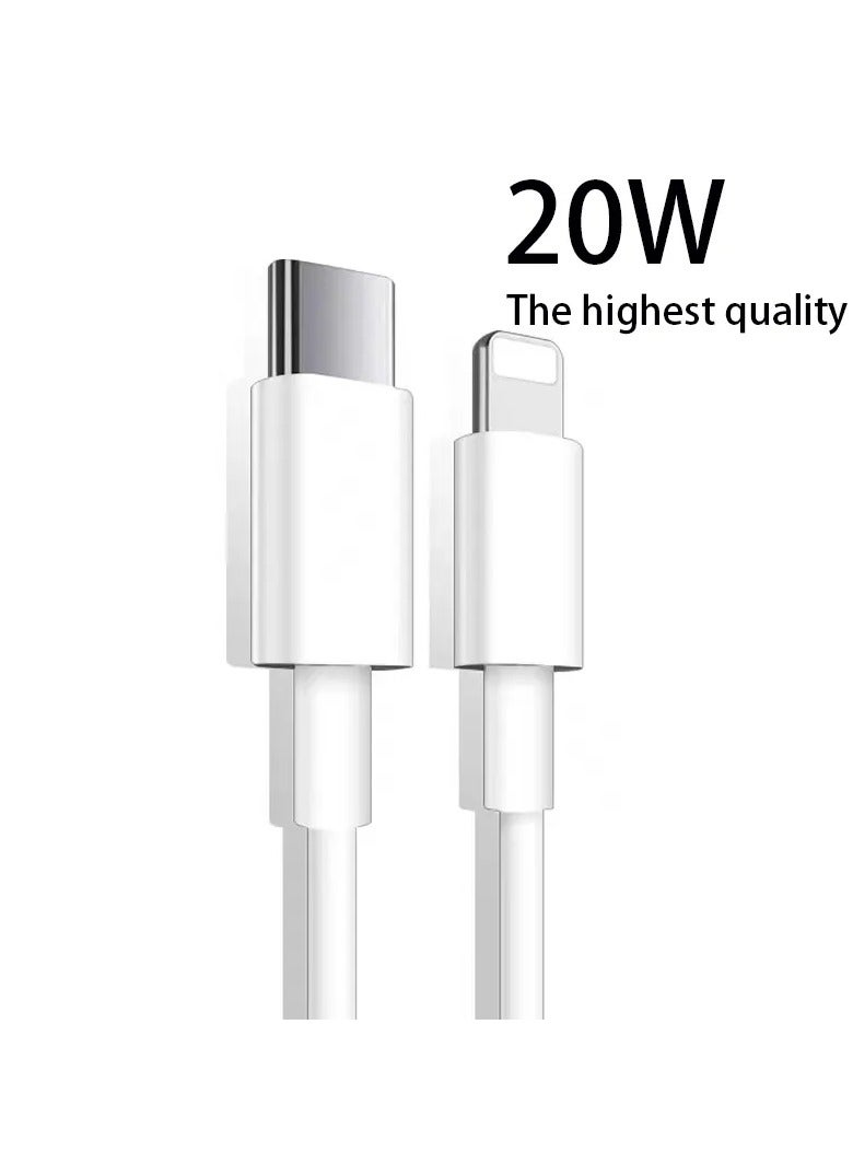 CROIRE كابل شحن USB من نوع C PD للإضاءة لجهاز iPhone أبيض - Image 2