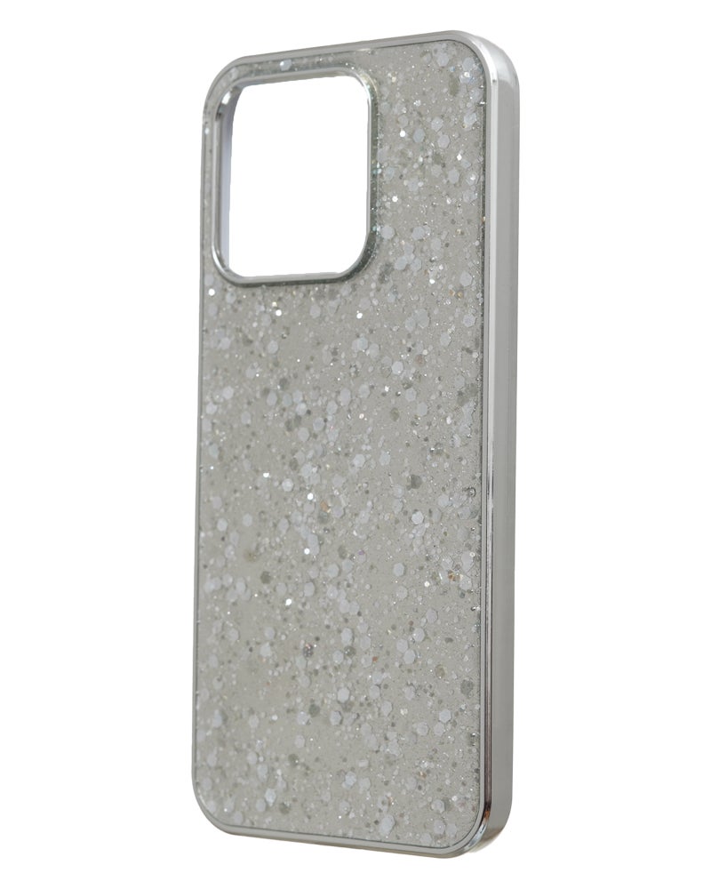 Glitter Plastic Mobile Phone Case With Cute Design for Honor X8b - Silver - Image 3