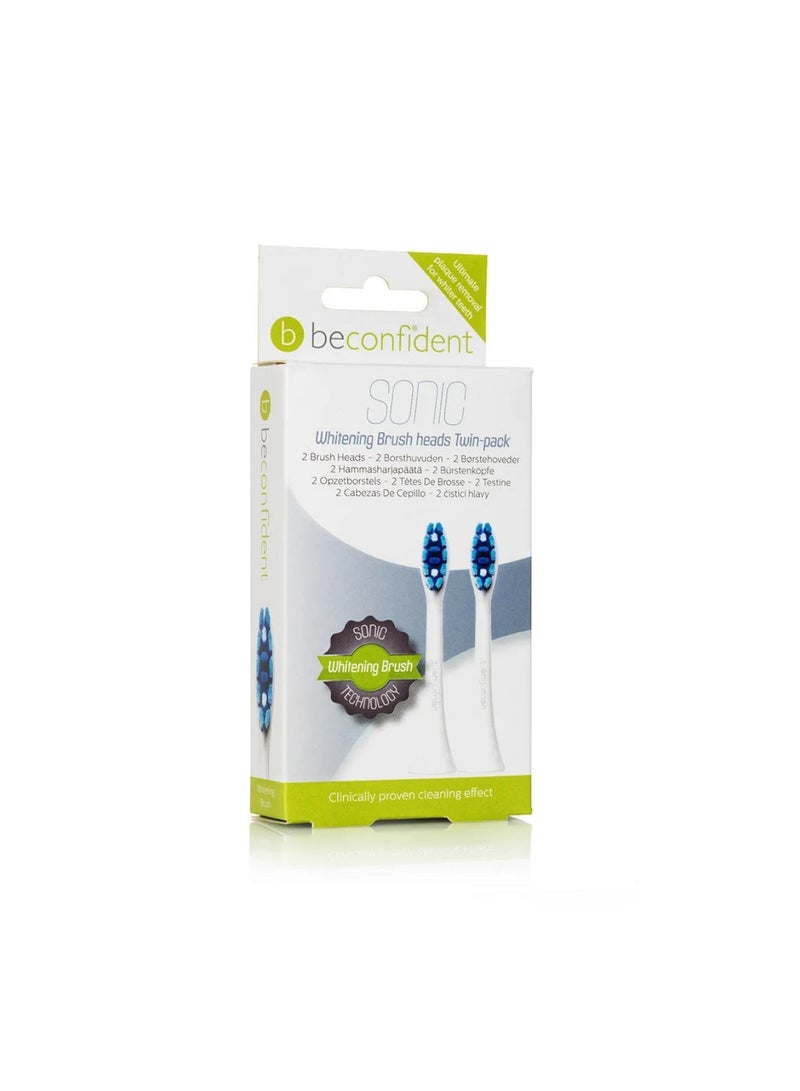 Sonic Whitening Brushhead, Pack of 2, White