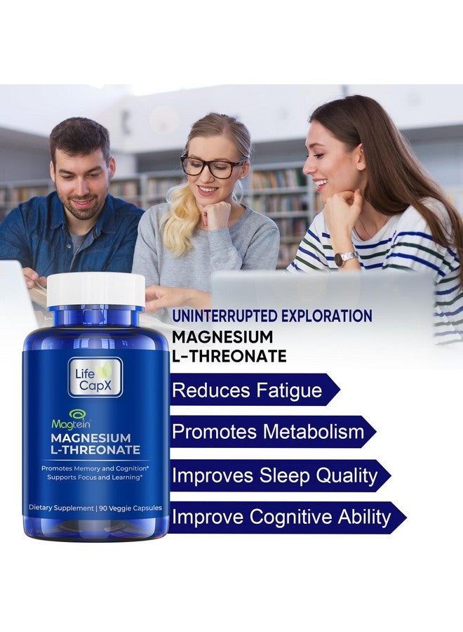 LIFE CAPX Magnesium L-Threonate Capsules, Original Patented Magtein™ Form of Magnesium (Mg), Improve Memory, Cognition and Sleep Quality (90 Capsules) - Image 2
