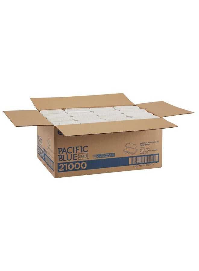 Georgia-Pacific Pacific Blue Select Multifold Premium 2-Ply Paper Towels by GP PRO (Georgia-Pacific),White, 21000,125 Paper Towels Per Pack,16 Packs Per Case  - Image 4
