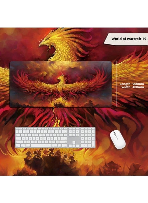 World Of Warcraft Mouse Pad Oversized E-Sports Internet Cafe Game Boys Computer Table Pad Wow Lich King Keyboard Pad-Color:800*300*3mm-Pattern:World Of Warcraft 19