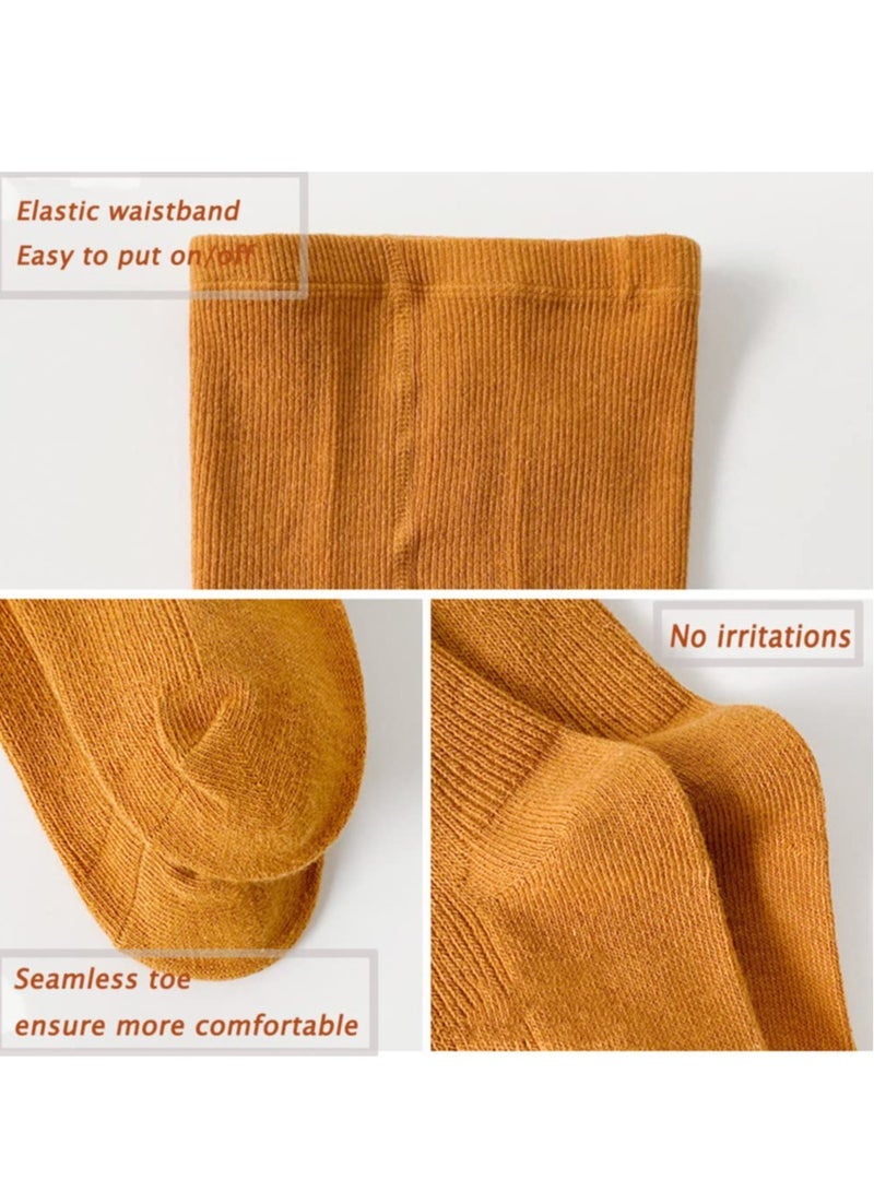 Excefore Baby Tights For Girls, Soft Cotton Infant Leggings, Toddler Solid Knit Socks Warm Stockings, Newborn Pants - Image 3