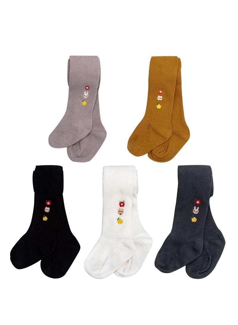 Excefore Baby Tights For Girls, Soft Cotton Infant Leggings, Toddler Solid Knit Socks Warm Stockings, Newborn Pants - Image 2