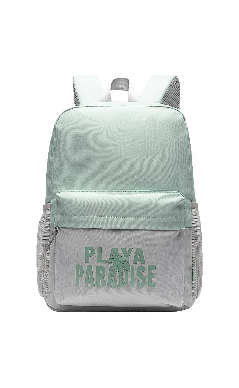 ANTA ANTA Unisex Backpack Grey/Light Green-LIFESTYLE