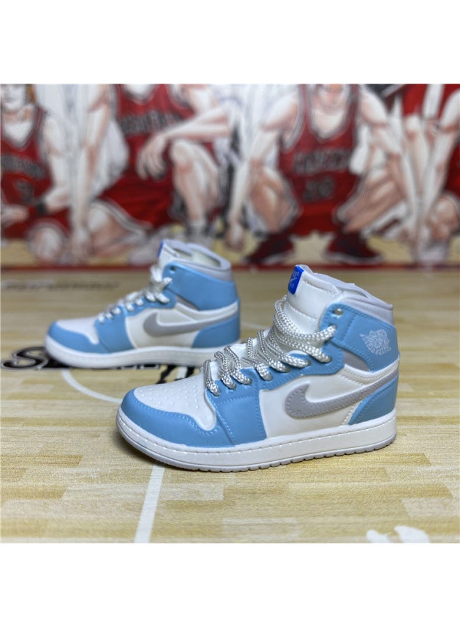 1/6 Mini Sneakers Model Aj1 Creative Cute Basketball Shoes Keychain Car Bag Jewelry Aj Keychain-Color:1 Mint (pair Of Nude Shoes)  - Image 1