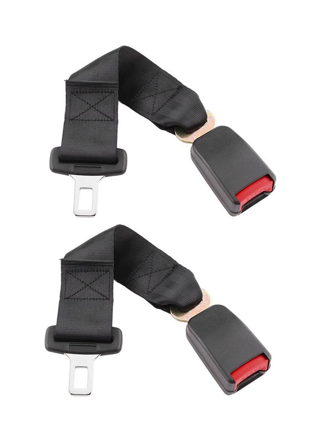 2-Piece Auto Seat Belt Strap Extender Safety Buckle With Belt - Image 1
