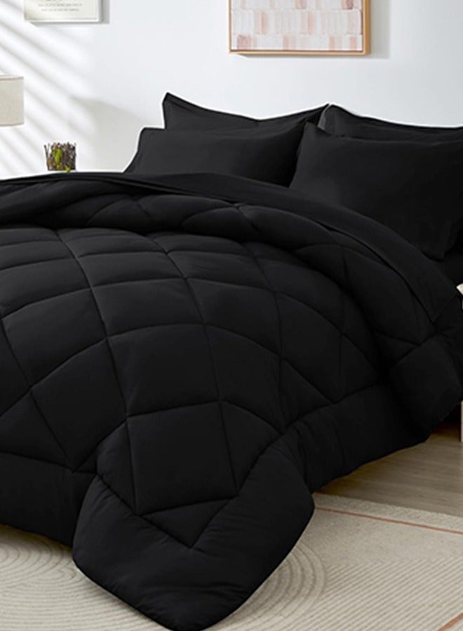طيبة سنوز لحاف شتوي سادة، 160*235 سم، بلاك - Image 3