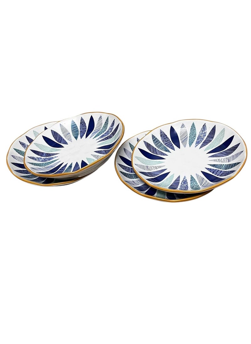 HOMEAWARE HOMEAWARE Luxury Handmade Ceramic Dessert Plate Thick Durable Elegant Leaf Design Microwave Dishwasher Safe Premium Box Packaging Modern Handcrafted Uniqueness  - Image 1